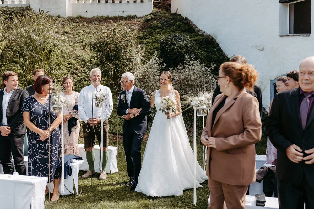 einzug Braut schloss herberstein Hochzeit